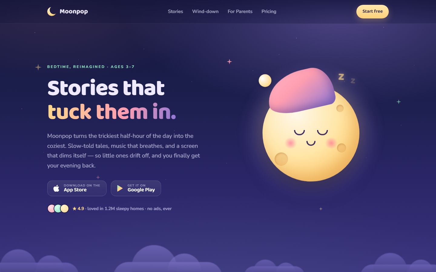 Moonpop — kids bedtime stories app