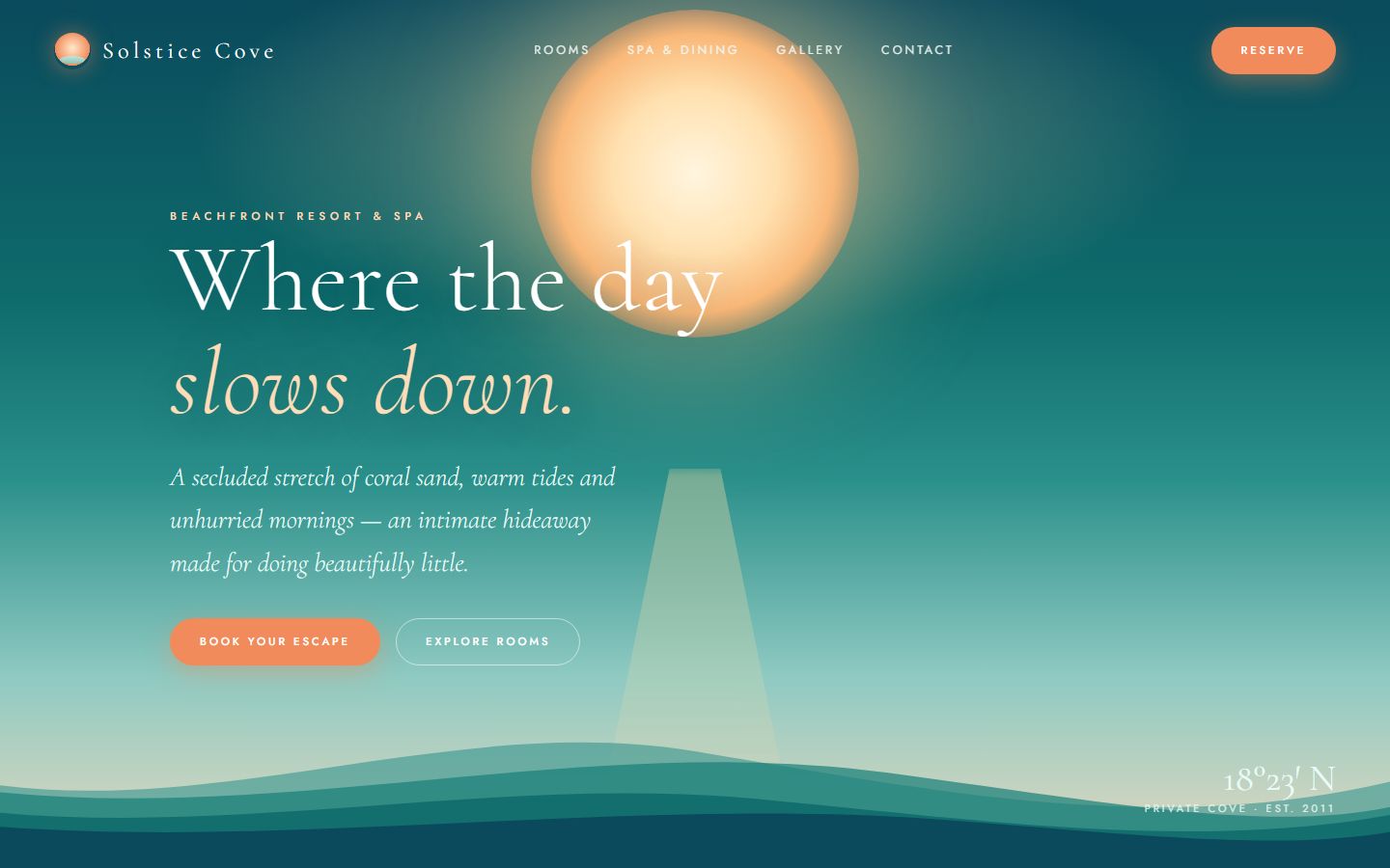 Solstice Cove — beachfront resort site